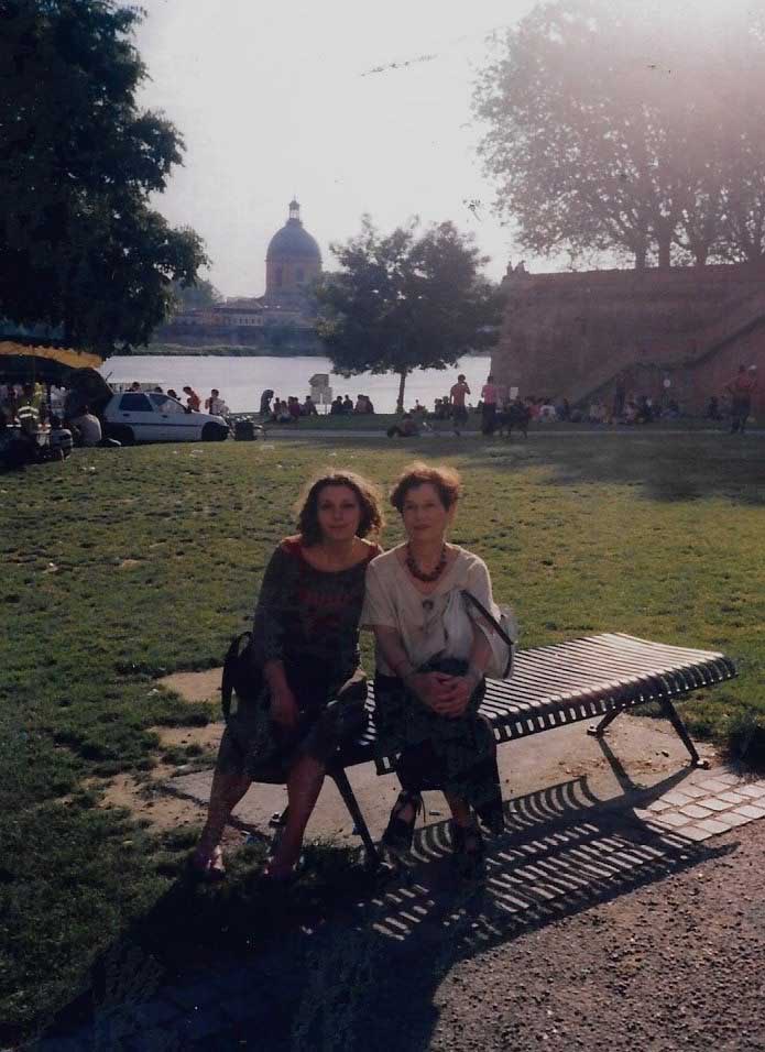 Danielle et Annabelle sur le quai de daurade à Toulouse